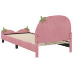 Cama para niños con cabecero Rosa 80 x 200 cm Terciopelo