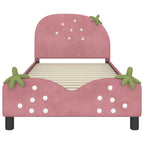 Cama para niños con cabecero Rosa 80 x 200 cm Terciopelo