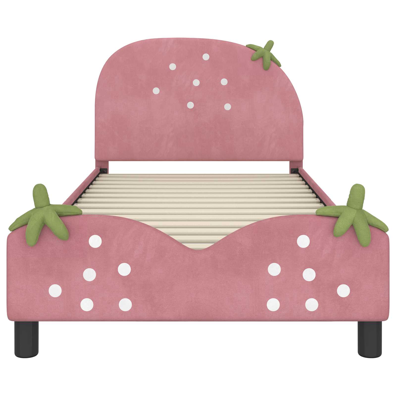Cama para niños con cabecero Rosa 80 x 200 cm Terciopelo
