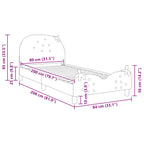 Cama para niños con cabecero Rosa 80 x 200 cm Terciopelo