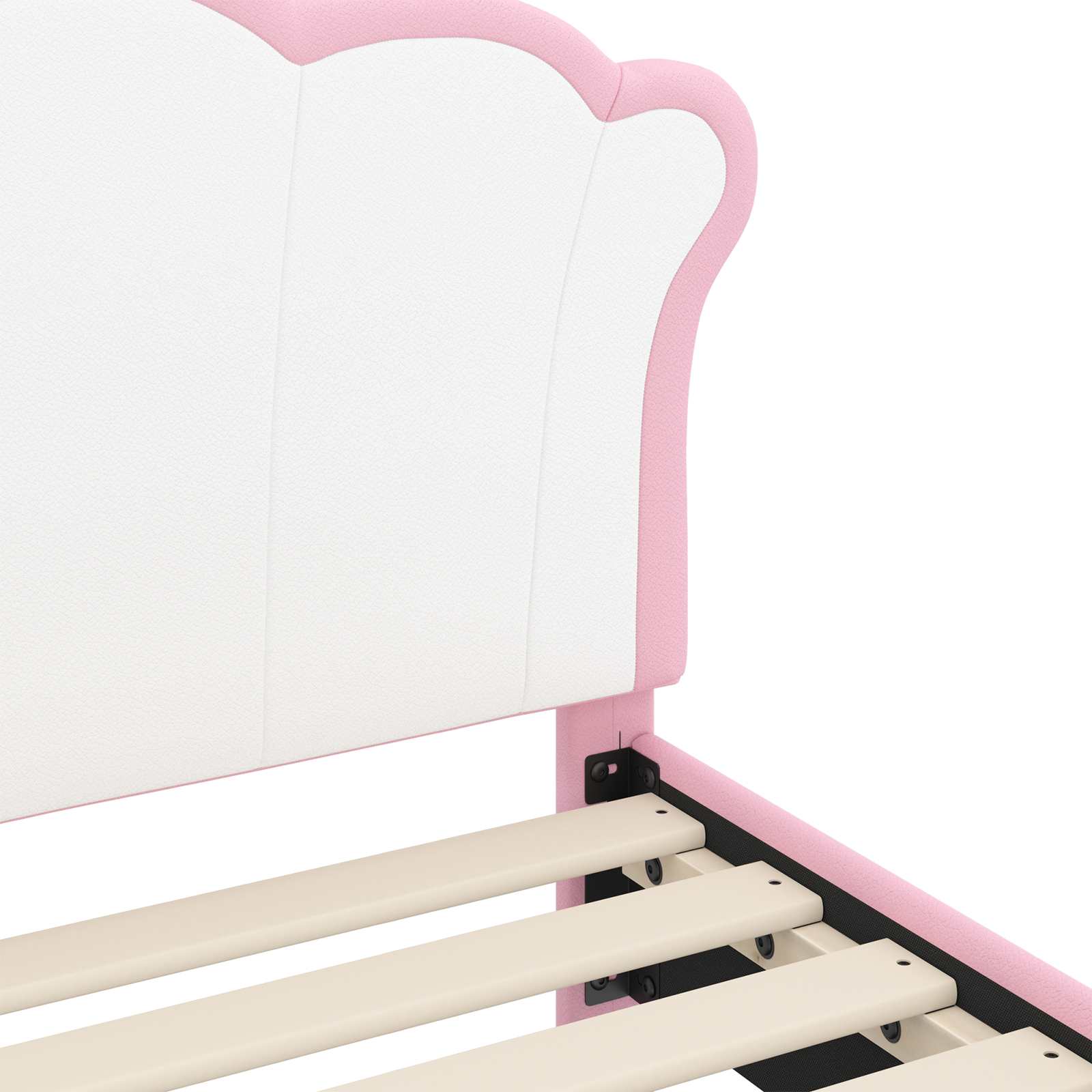 Cama para niños con cabecero Rosa 80 x 200 cm PU