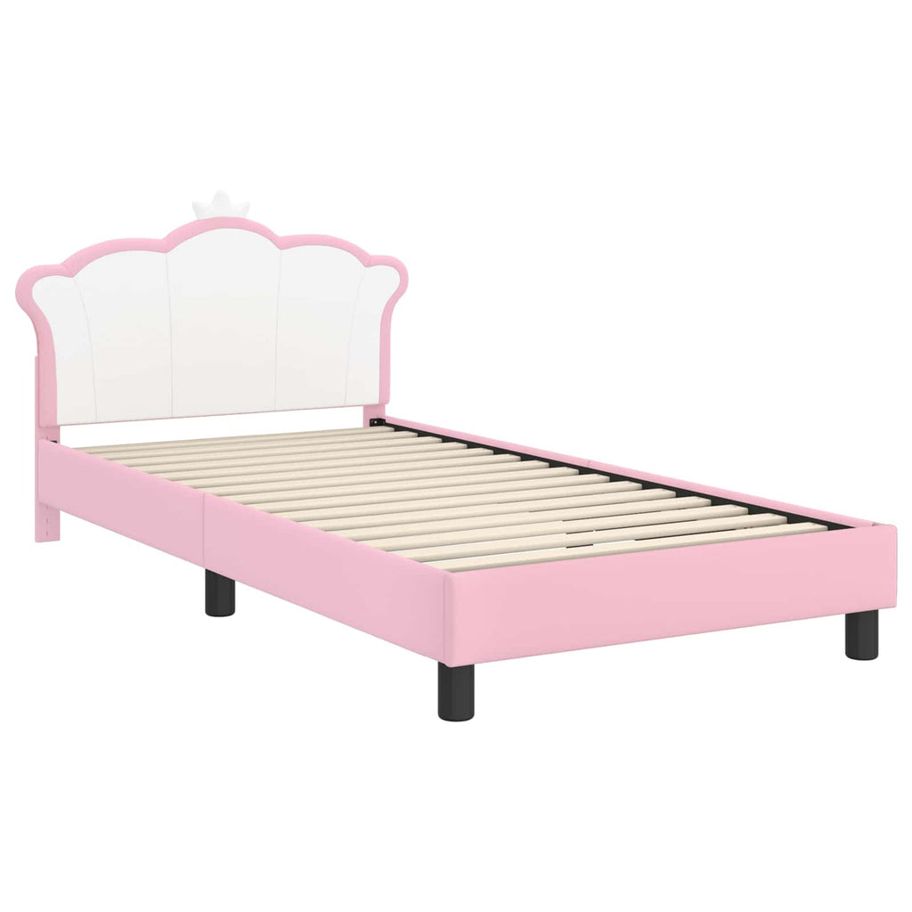 Cama para niños con cabecero Rosa 80 x 200 cm PU