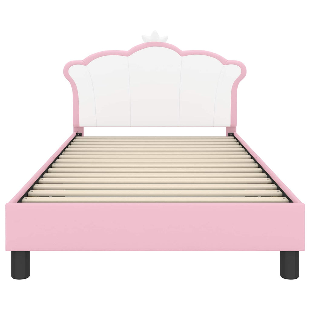 Cama para niños con cabecero Rosa 80 x 200 cm PU