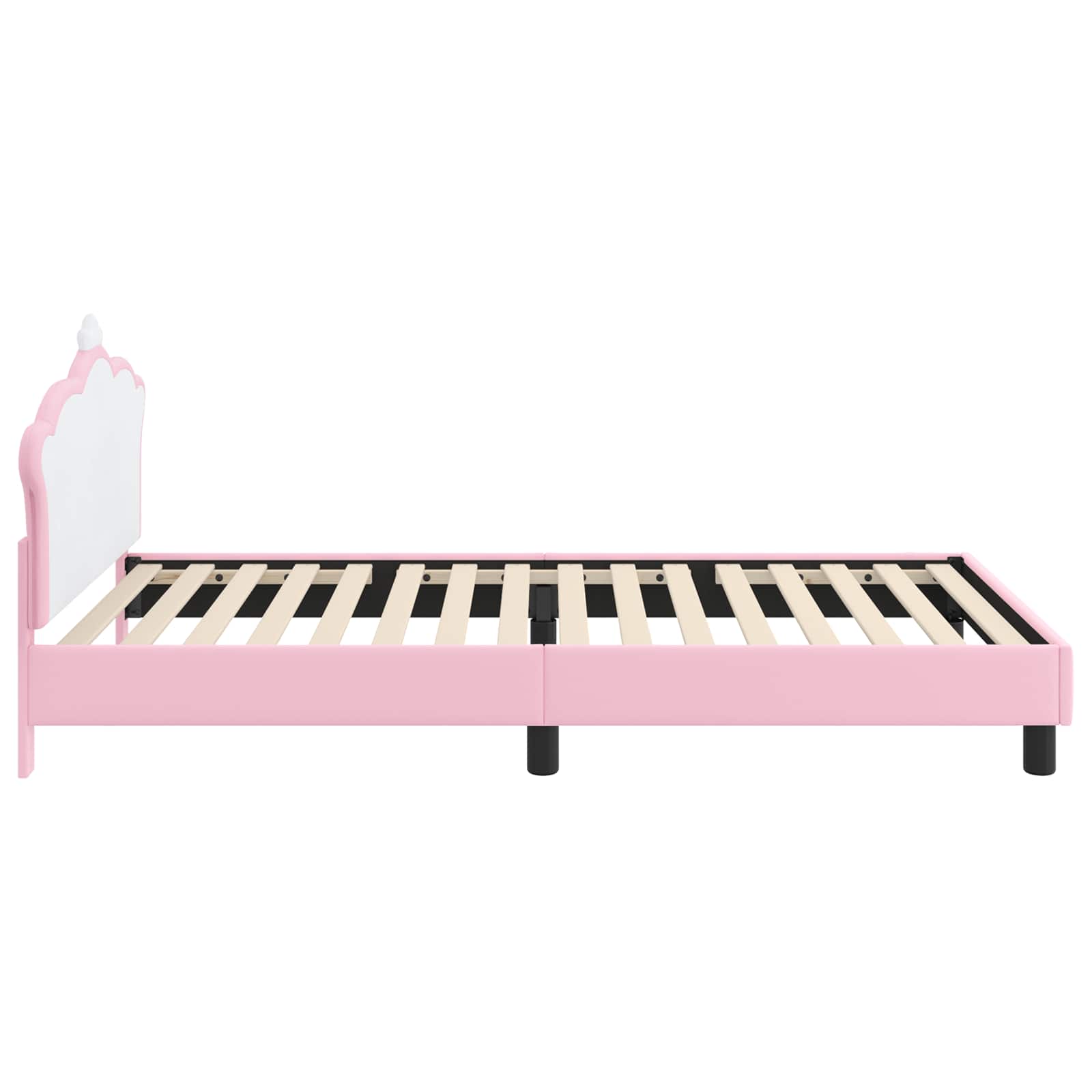 Cama para niños con cabecero Rosa 80 x 200 cm PU