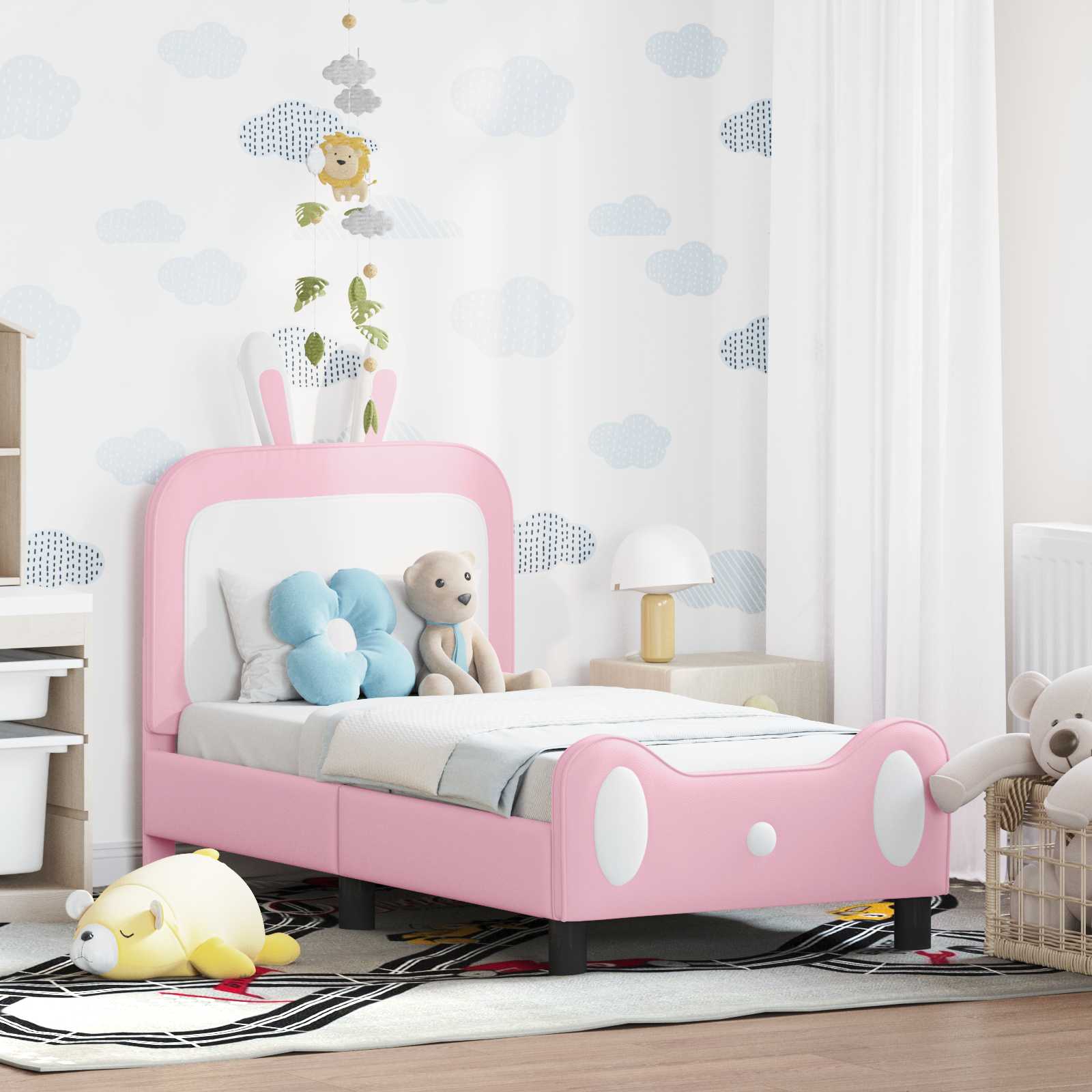 Cama para niños con cabecero Azul 80 x 200 cm PU