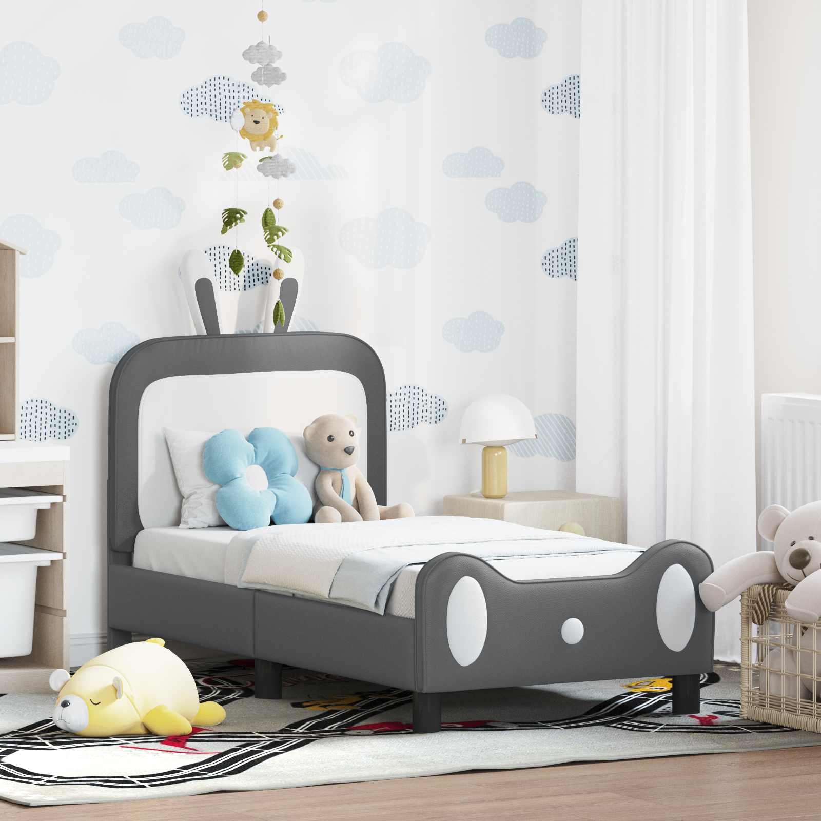 Cama para niños con cabecero Azul 80 x 200 cm PU