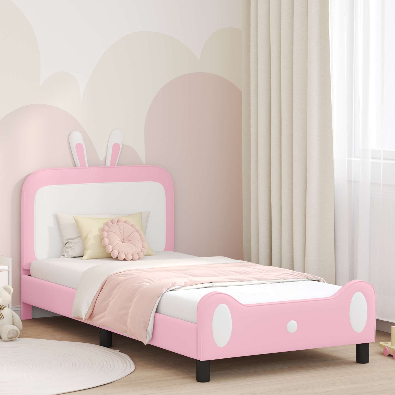 Cama para niños con cabecero Azul 80 x 200 cm PU