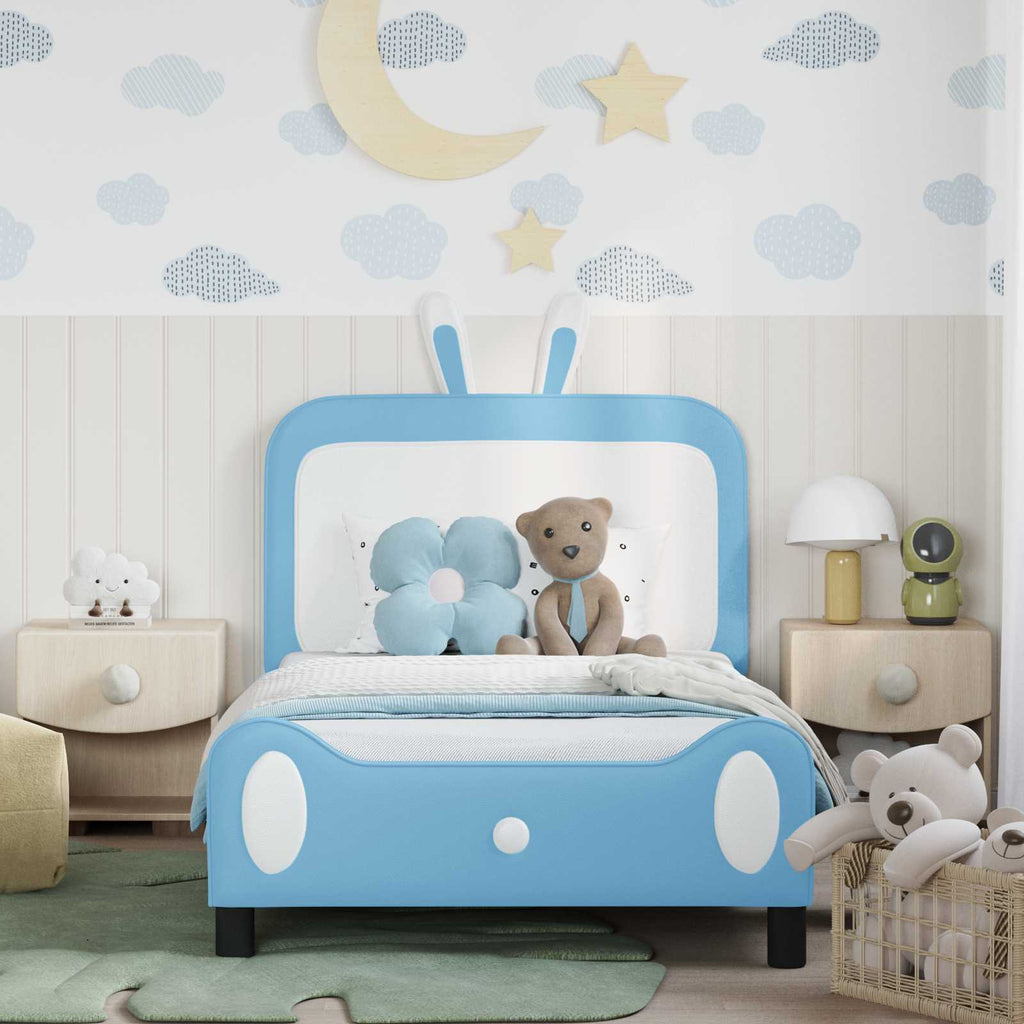 Cama para niños con cabecero Azul 80 x 200 cm PU