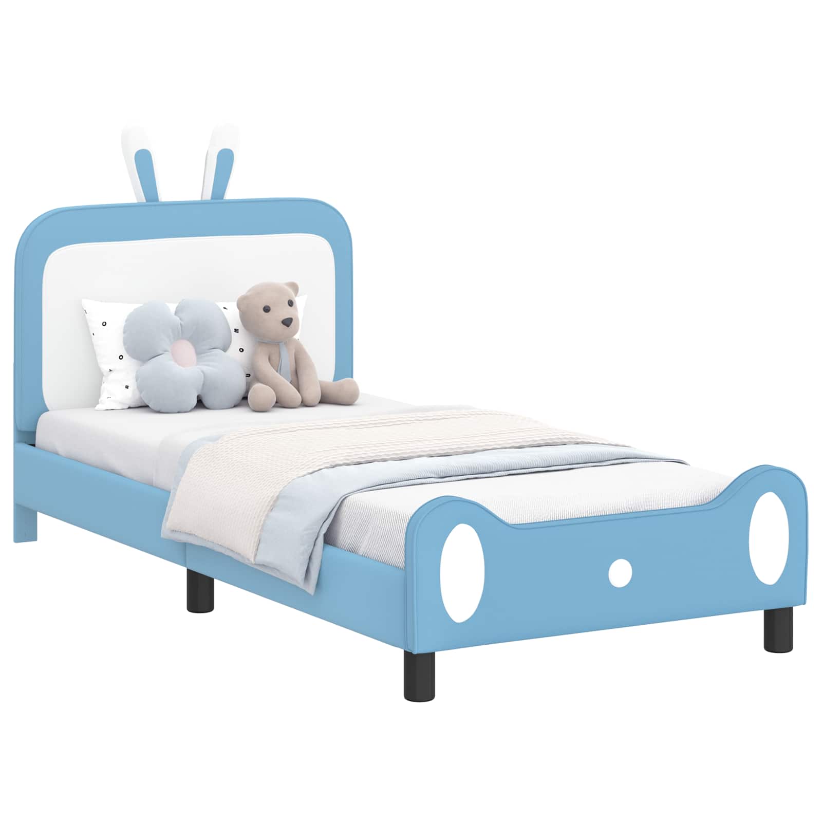 Cama para niños con cabecero Azul 80 x 200 cm PU
