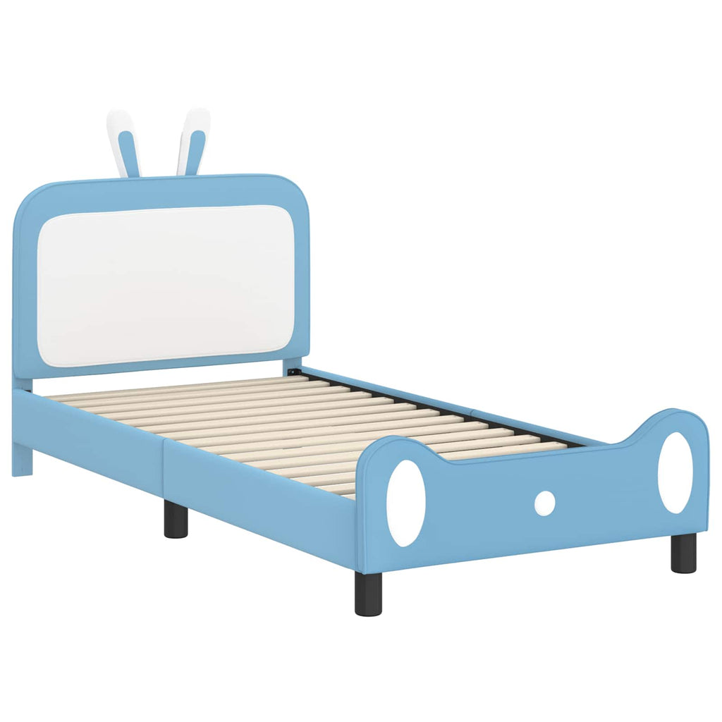 Cama para niños con cabecero Azul 80 x 200 cm PU