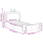 Cama para niños con cabecero Azul 80 x 200 cm PU
