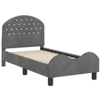 Estructura de cama para niños pequeños con cabecera Gris oscuro