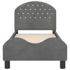 Estructura de cama para niños pequeños con cabecera Gris oscuro