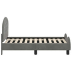 Estructura de cama para niños pequeños con cabecera Gris oscuro