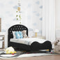 Estrutura de cama júnior com cabeceira Preto