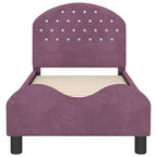 Estructura de cama para niños pequeños con cabecera Morado