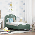 Estructura de cama para niños pequeños con cabecera Verde Mar