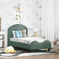 Estrutura de cama júnior com cabeceira Verde Mar