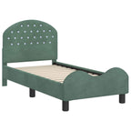 Estructura de cama para niños pequeños con cabecera Verde Mar