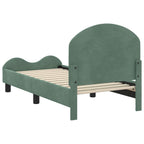 Estructura de cama para niños pequeños con cabecera Verde Mar