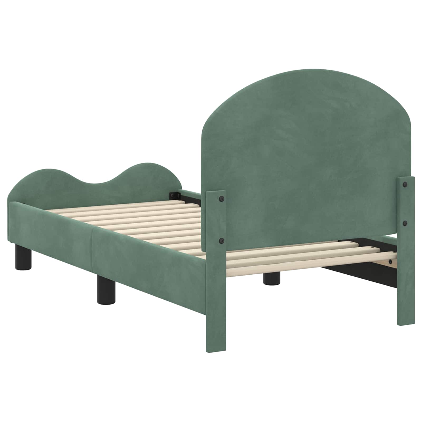 Estructura de cama para niños pequeños con cabecera Verde Mar