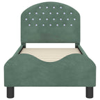Estructura de cama para niños pequeños con cabecera Verde Mar