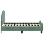 Estructura de cama para niños pequeños con cabecera Verde Mar