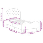 Estructura de cama para niños pequeños con cabecera 70 x 140 cm