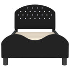 Cama para niños con cabecero Negro 80 x 160 cm Terciopelo