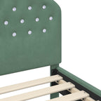 Cama para niños con cabecero Verde Mar 80 x 160 cm Terciopelo