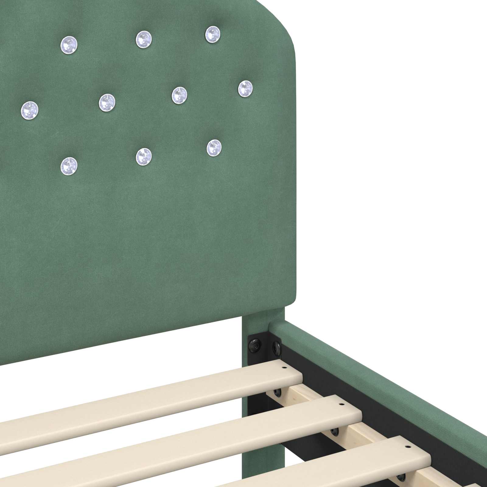 Cama para niños con cabecero Verde Mar 80 x 160 cm Terciopelo