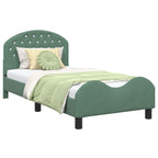 Cama para niños con cabecero Verde Mar 80 x 160 cm Terciopelo