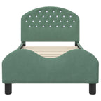 Cama para niños con cabecero Verde Mar 80 x 160 cm Terciopelo