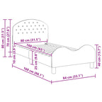 Cama para niños con cabecero Verde Mar 80 x 160 cm Terciopelo