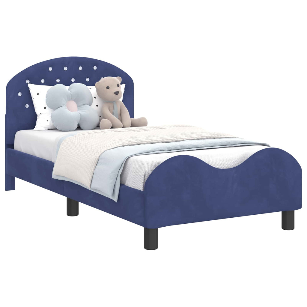 Cama para niños con cabecero Azul Policía 80 x 160 cm