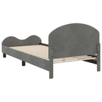 Cama para niños con cabecero Gris oscuro 80 x 200 cm Terciopelo