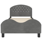 Cama para niños con cabecero Gris oscuro 80 x 200 cm Terciopelo