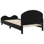 Cama para niños con cabecero Negro 80 x 200 cm Terciopelo