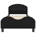 Cama para niños con cabecero Negro 80 x 200 cm Terciopelo