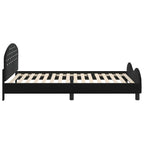 Cama para niños con cabecero Negro 80 x 200 cm Terciopelo