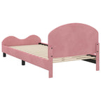 Cama para niños con cabecero Rosa 80 x 200 cm Terciopelo