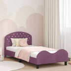 Cama para niños con cabecero Morado 80 x 200 cm Terciopelo
