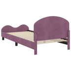 Cama para niños con cabecero Morado 80 x 200 cm Terciopelo