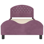Cama para niños con cabecero Morado 80 x 200 cm Terciopelo