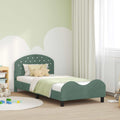 Cama para niños con cabecero Verde Mar 80 x 200 cm Terciopelo
