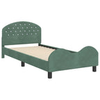 Cama para niños con cabecero Verde Mar 80 x 200 cm Terciopelo