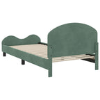 Cama para niños con cabecero Verde Mar 80 x 200 cm Terciopelo