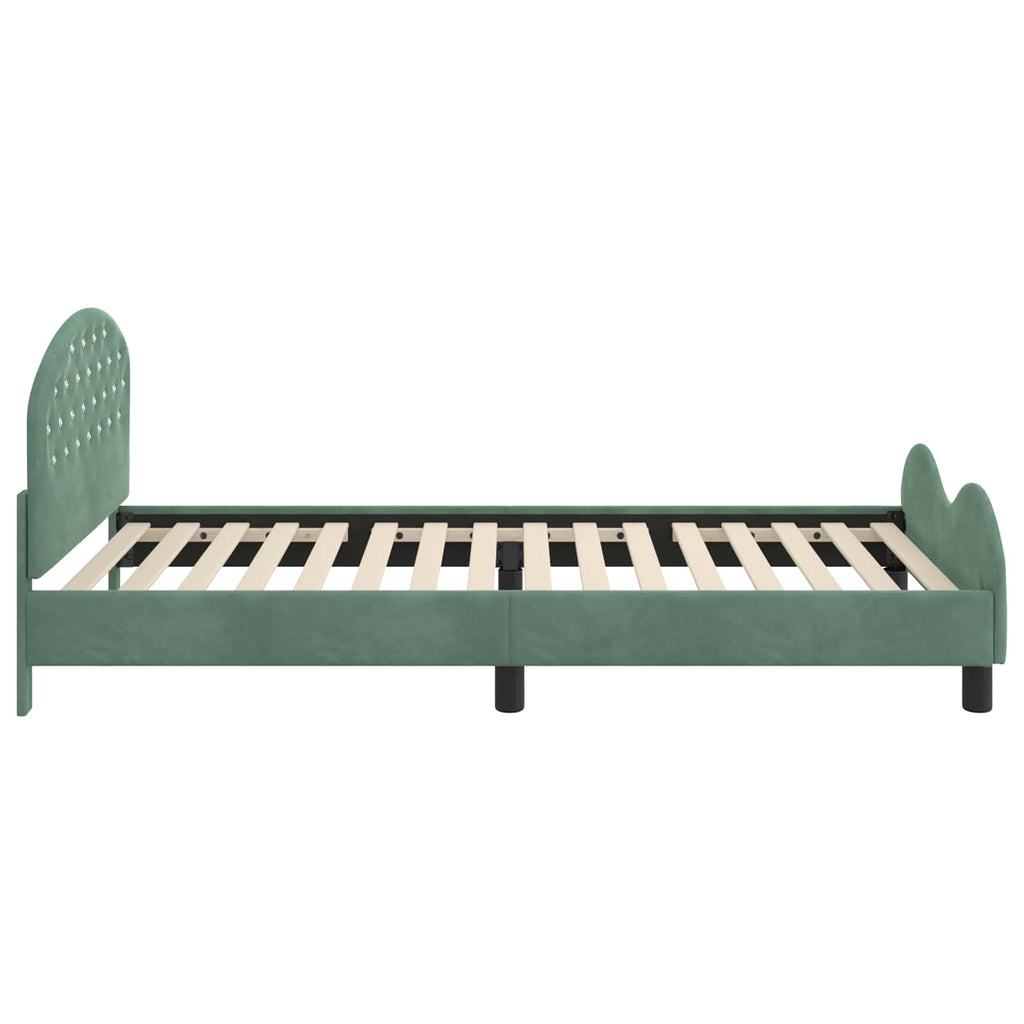 Cama para niños con cabecero Verde Mar 80 x 200 cm Terciopelo