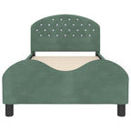 Cama para niños con cabecero Verde Mar 90 x 190 cm Terciopelo