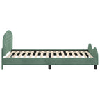 Cama para niños con cabecero Verde Mar 90 x 190 cm Terciopelo
